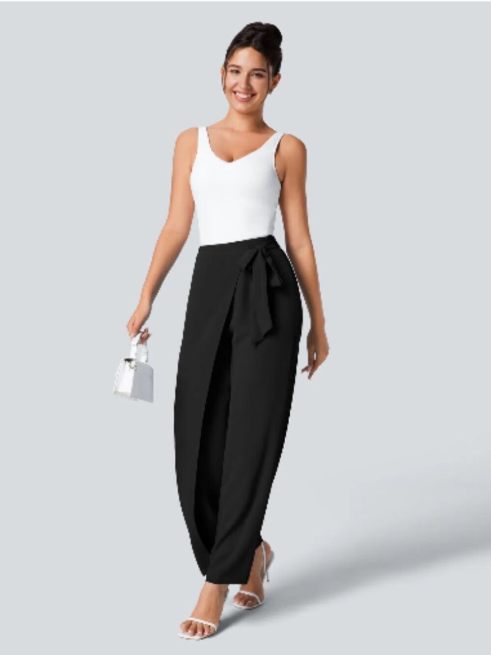 Halara Flexโข High Waisted Tie Side Wide Leg Work Pants